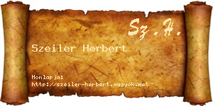 Szeiler Herbert névjegykártya